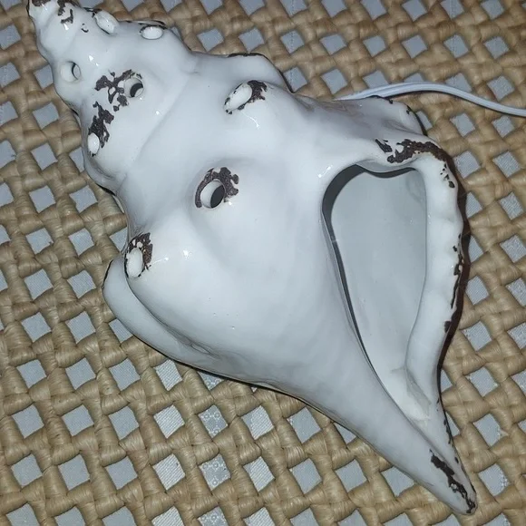 Ceramic  Nautical Conch shell light Vtg - Picture 11 of 12